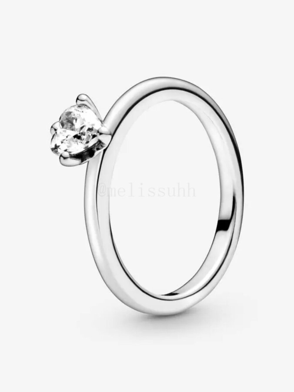 Pandora Clear Heart Solitaire Ring